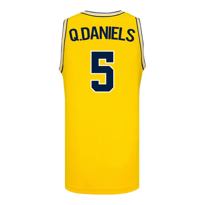 Michigan Wolverines #5 Brooke Q. Daniels Student Athlete Maize Women's Basketball Jersey