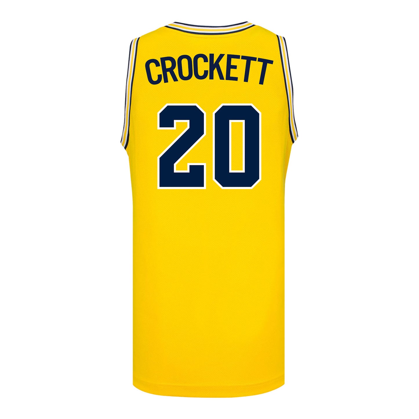 Michigan Wolverines #20 Alyssa Crockett Student Athlete Maize Women's Basketball Jersey - Back View
