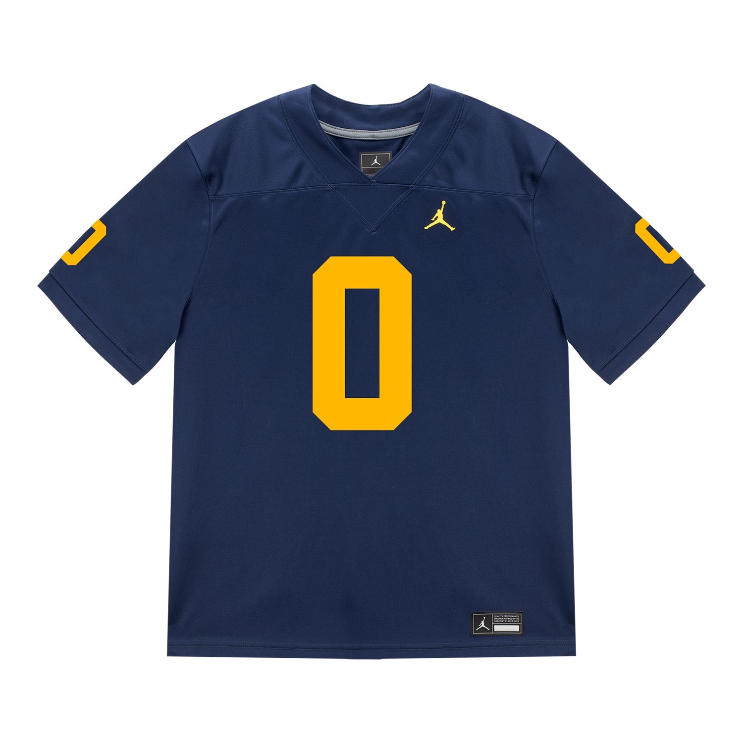 Michigan Wolverines #0 Tre Williams Student Athlete Blue Football Jersey - Front View