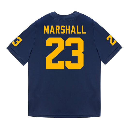 Youth Michigan Wolverines #23 Jordan Marshall Student Athlete Blue Football Jersey