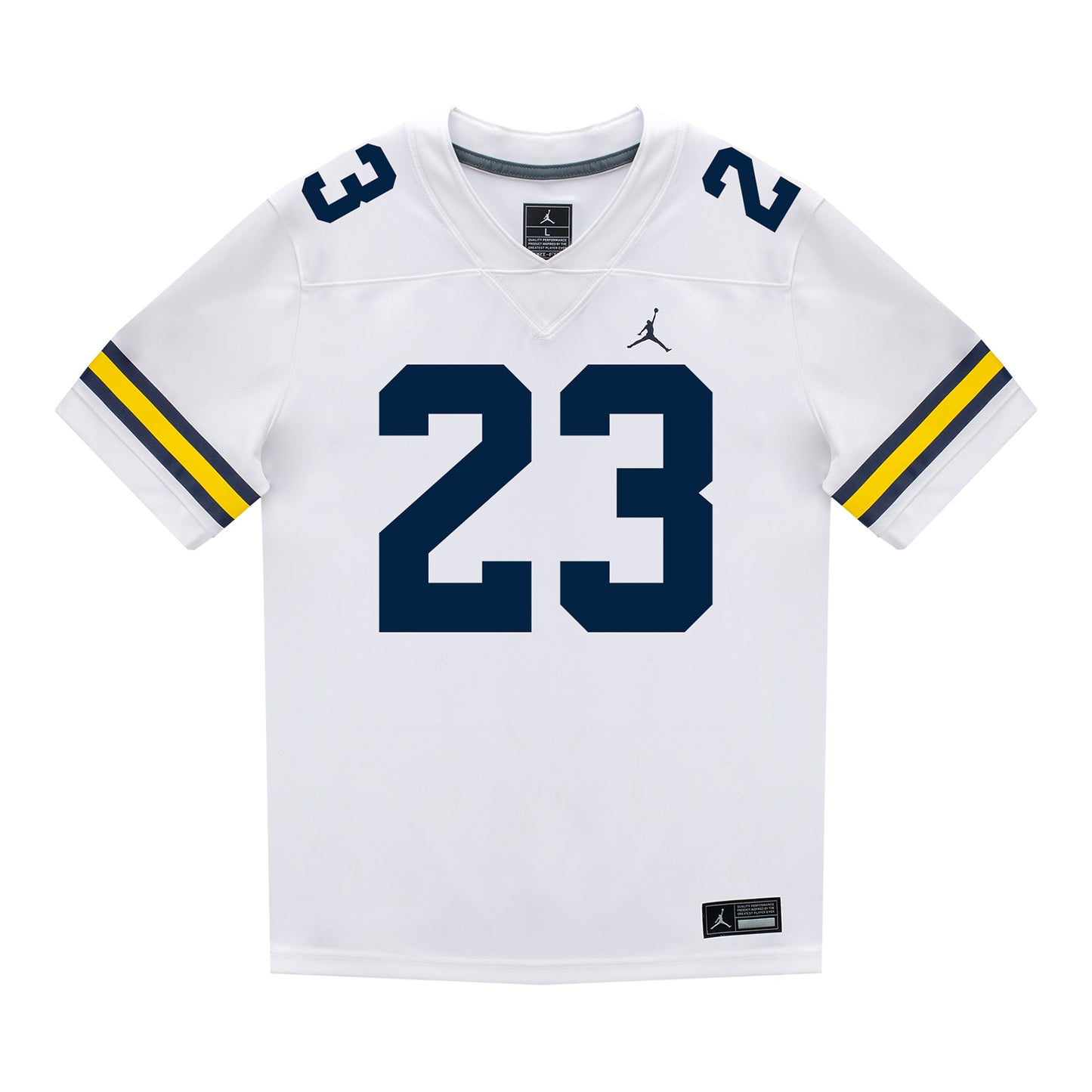 Michigan Wolverines #23 Jordan Marshall Student Athlete White Football Jersey