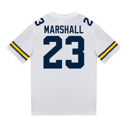 Michigan Wolverines #23 Jordan Marshall Student Athlete White Football Jersey