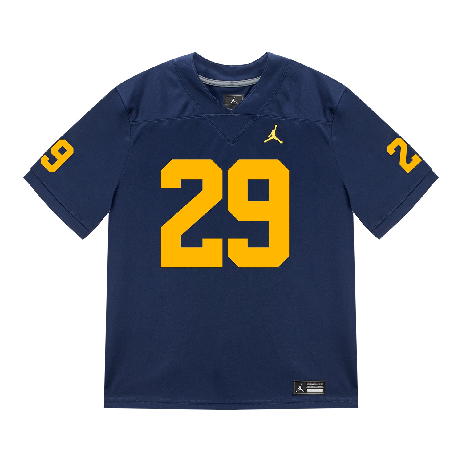 Michigan Wolverines #29 Chase Taylor Student Athlete Blue Football Jersey - Front View