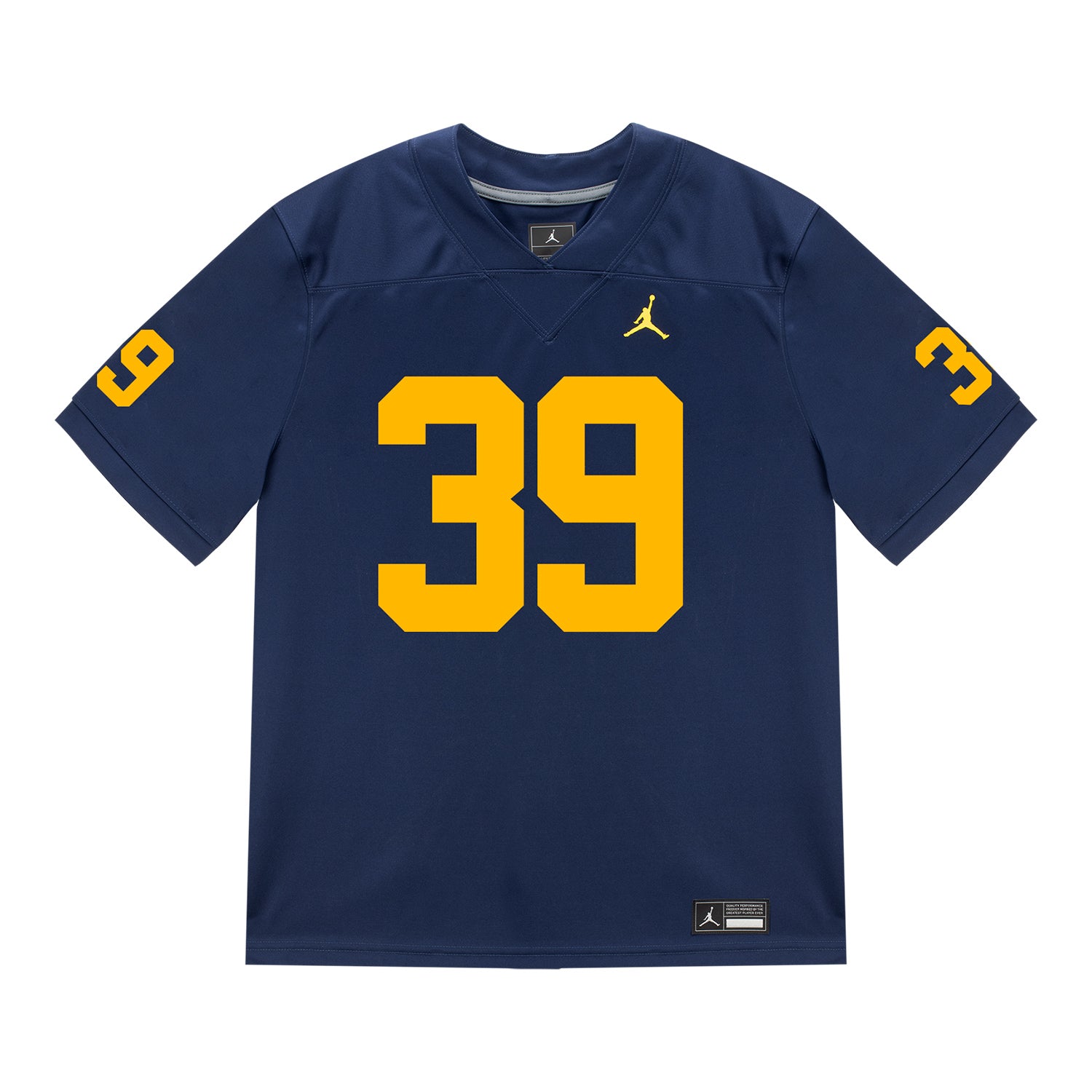 Michigan Wolverines #39 Joe Taylor Student Athlete Blue Football Jersey - Front View