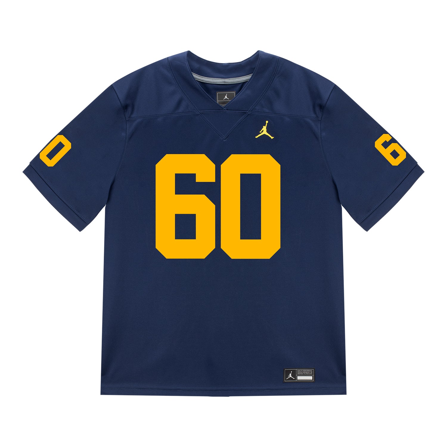 Michigan Wolverines #60 Brooks Bahr Student Athlete Blue Football Jersey - Front View