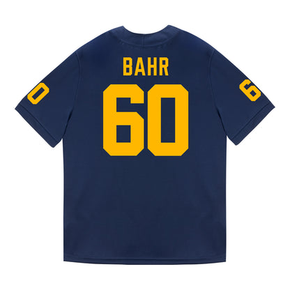 Michigan Wolverines #60 Brooks Bahr Student Athlete Blue Football Jersey - Back View