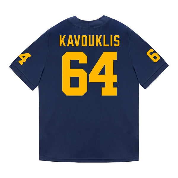 Michigan Wolverines #64 James Kavouklis Student Athlete Blue
