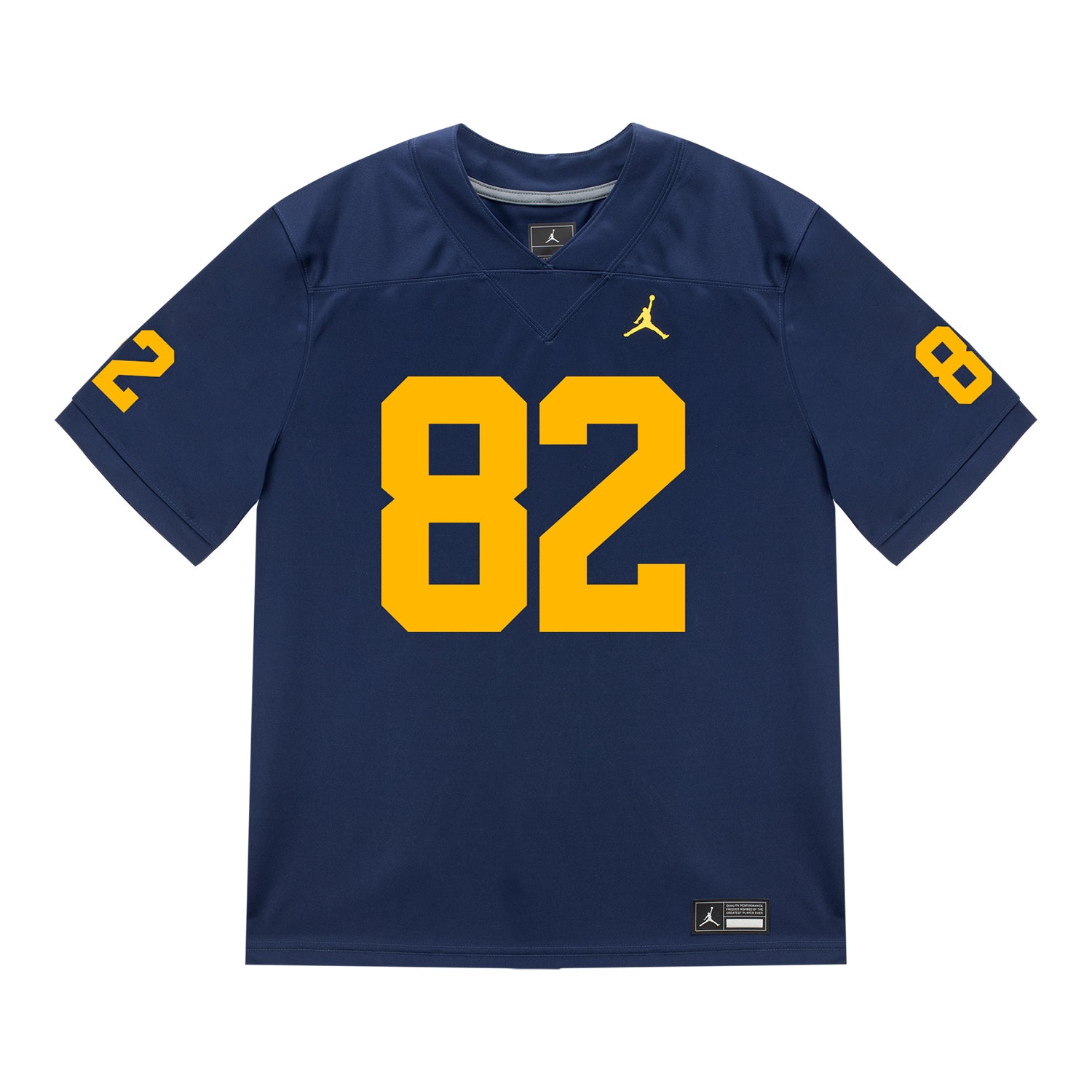 Michigan Wolverines #82 Devon Baxter Student Athlete Blue Football Jersey - Front View