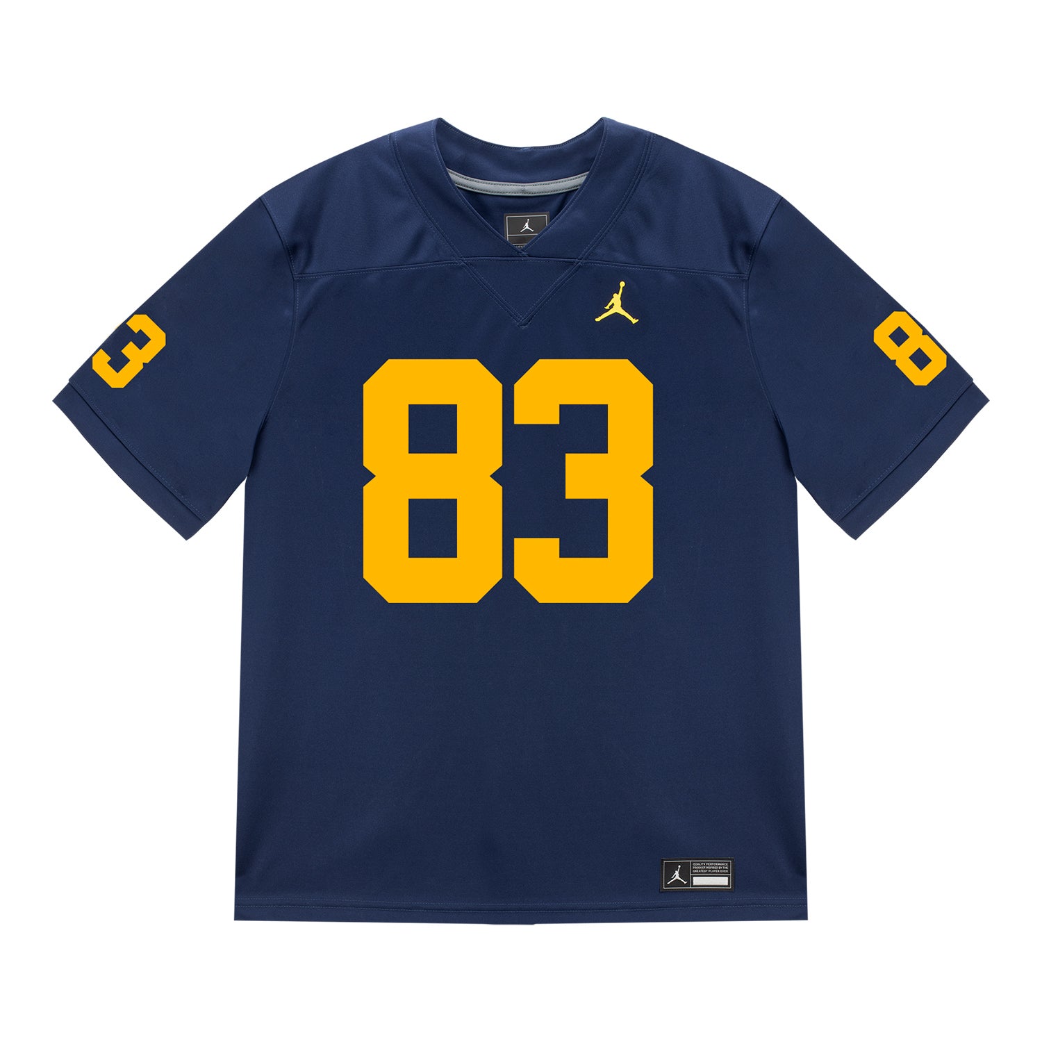 Michigan Wolverines #83 Zack Marshall Student Athlete Blue Football Jersey - Front View