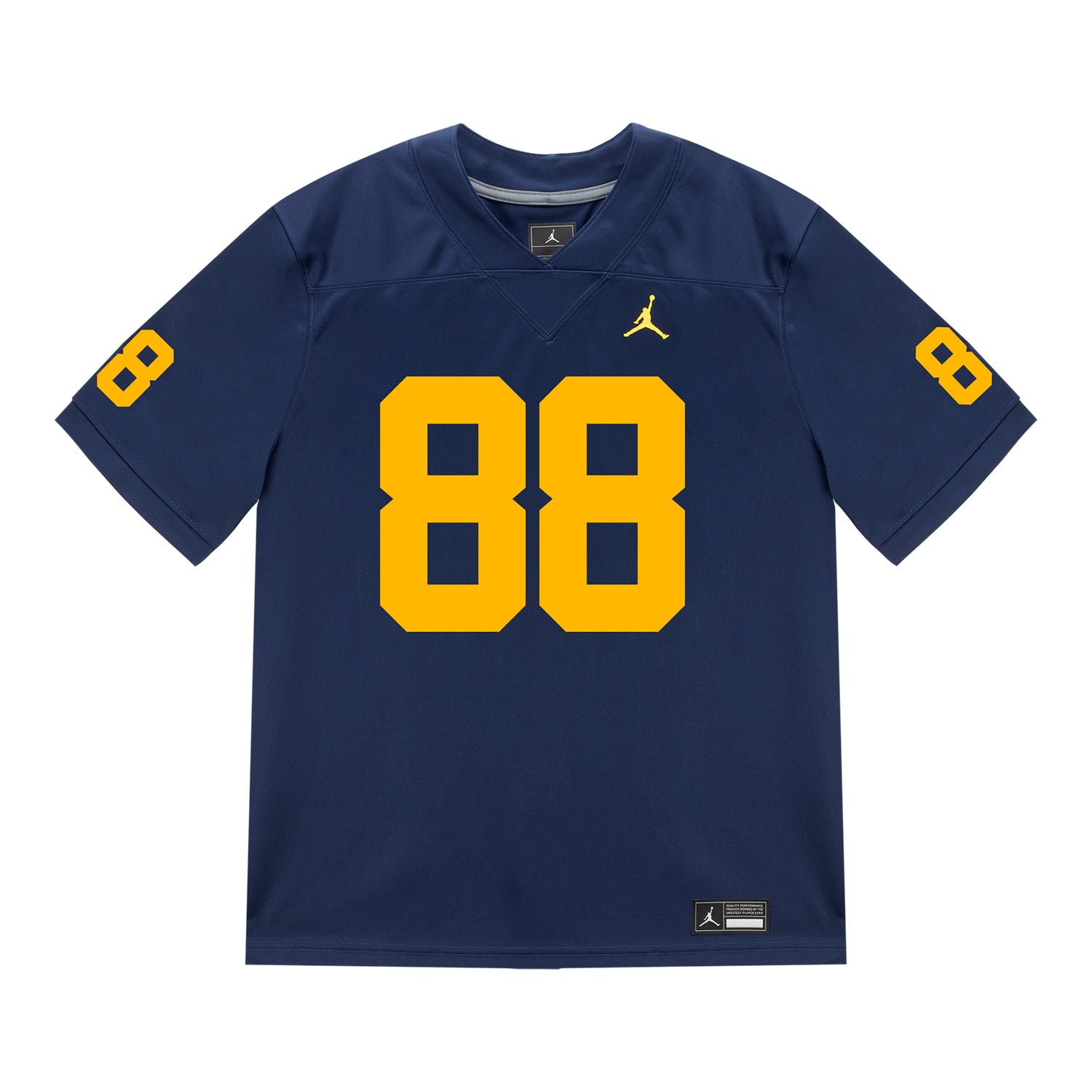 Michigan Wolverines #88 Jamar Browder Student Athlete Blue Football Jersey - Front View