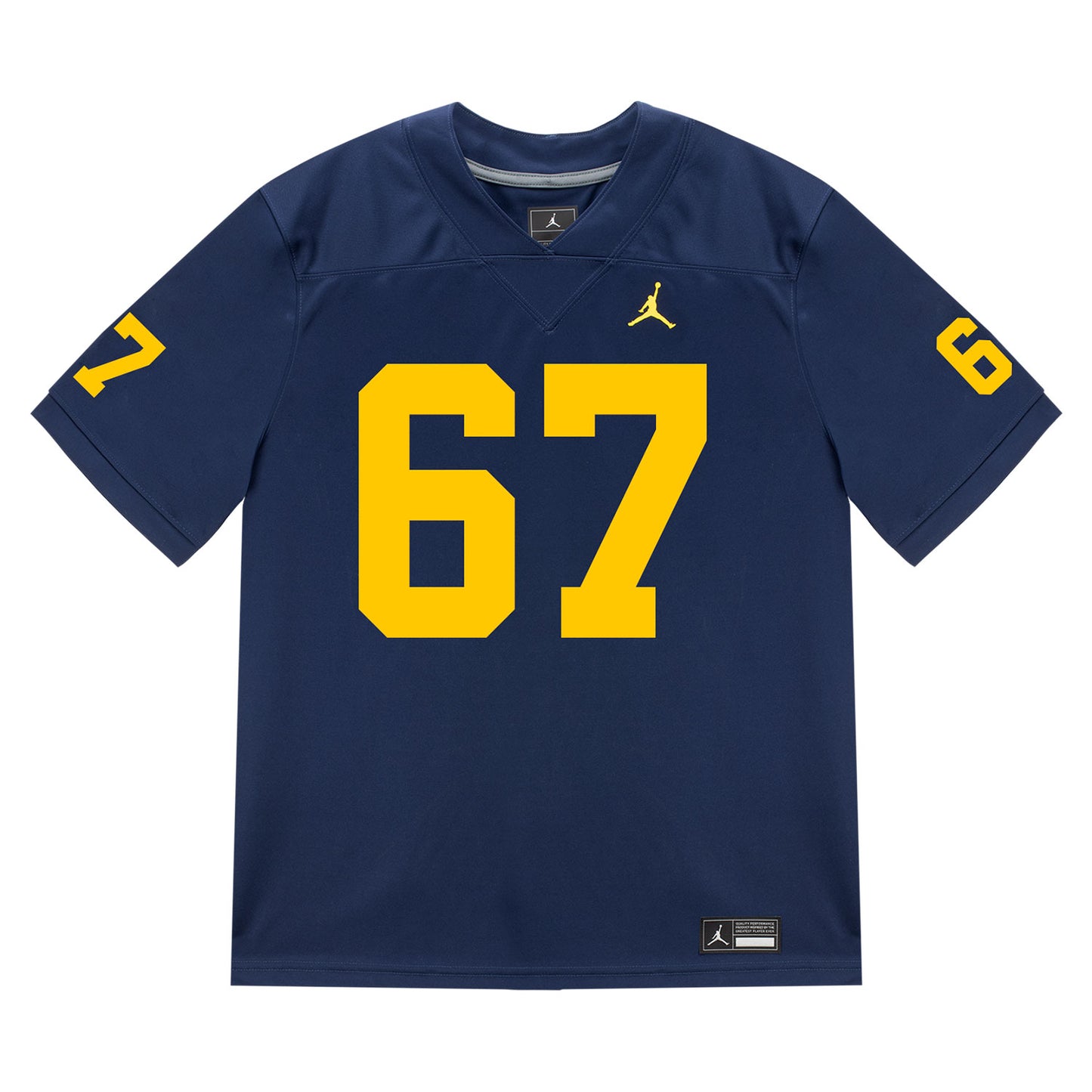 Michigan Wolverines #67 Trent Middleton Student Athlete Blue Football Jersey - Front View