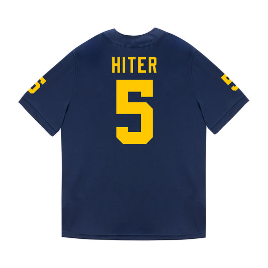 Youth Michigan Wolverines #5 Savion Hiter Student Athlete Blue Football Jersey