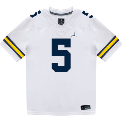 Michigan Wolverines #5 Savion Hiter Student Athlete White Football Jersey