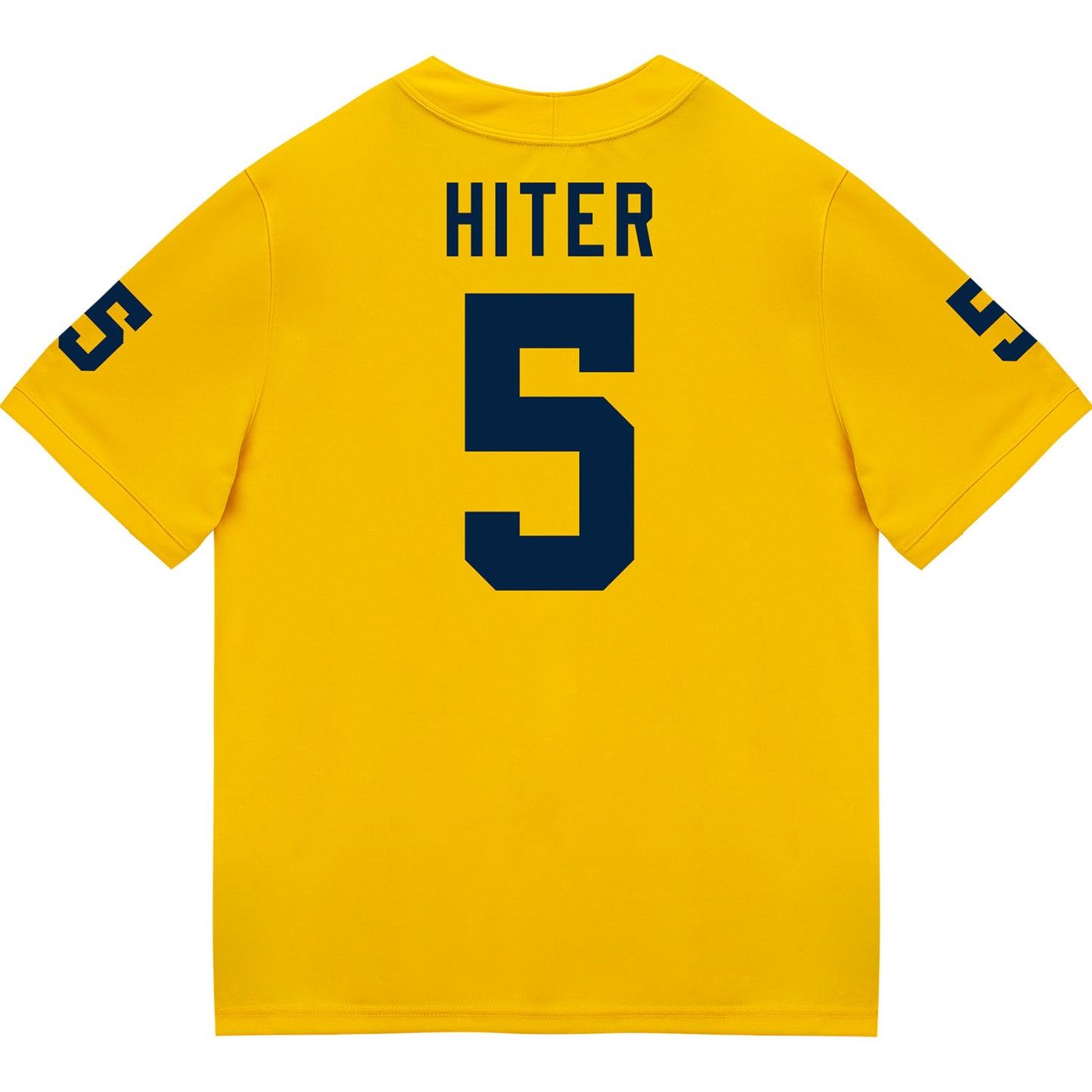 Youth Michigan Wolverines #5 Savion Hiter Student Athlete Maize Football Jersey