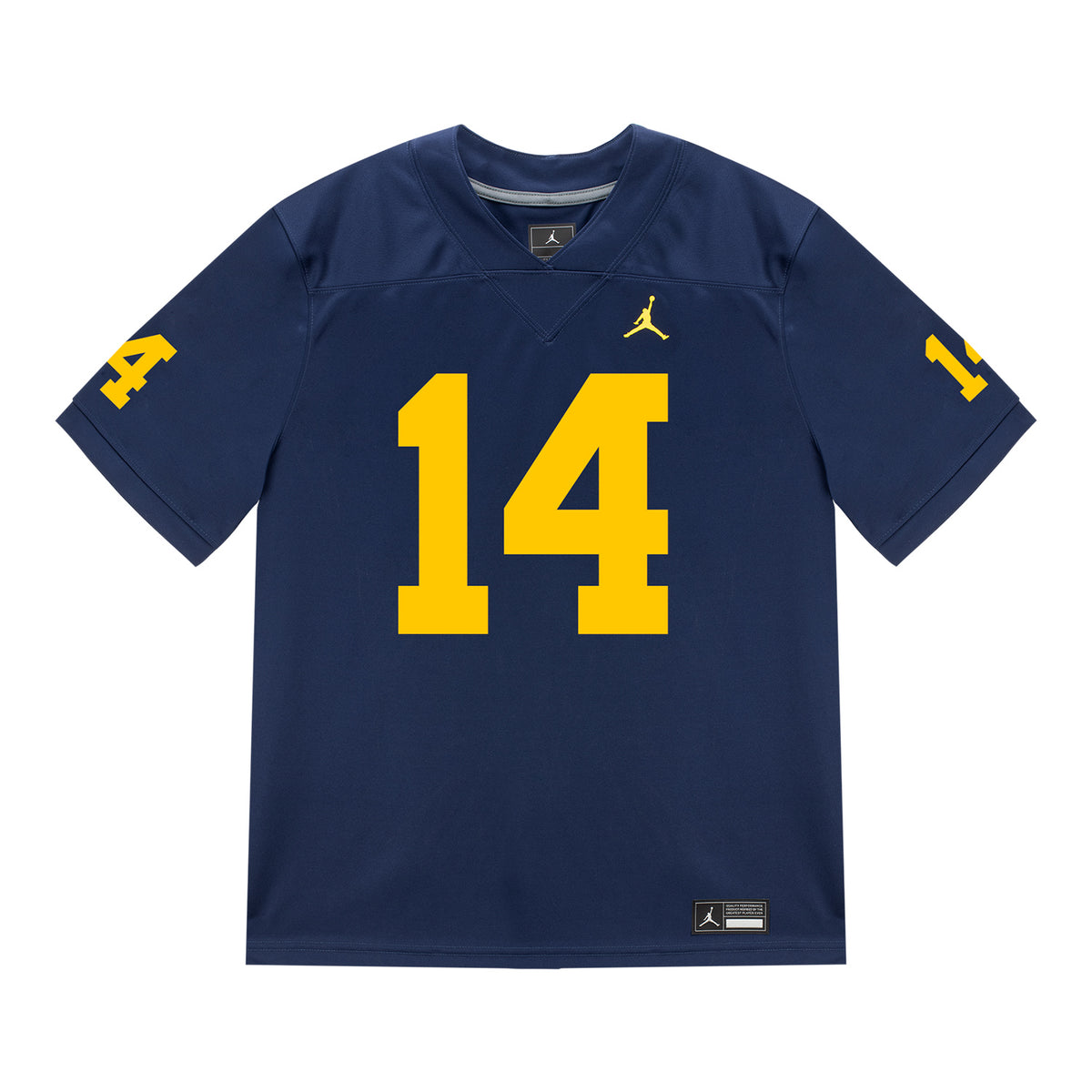 Michigan Wolverines #14 Carter Meadows Student Athlete Blue Football Jersey
