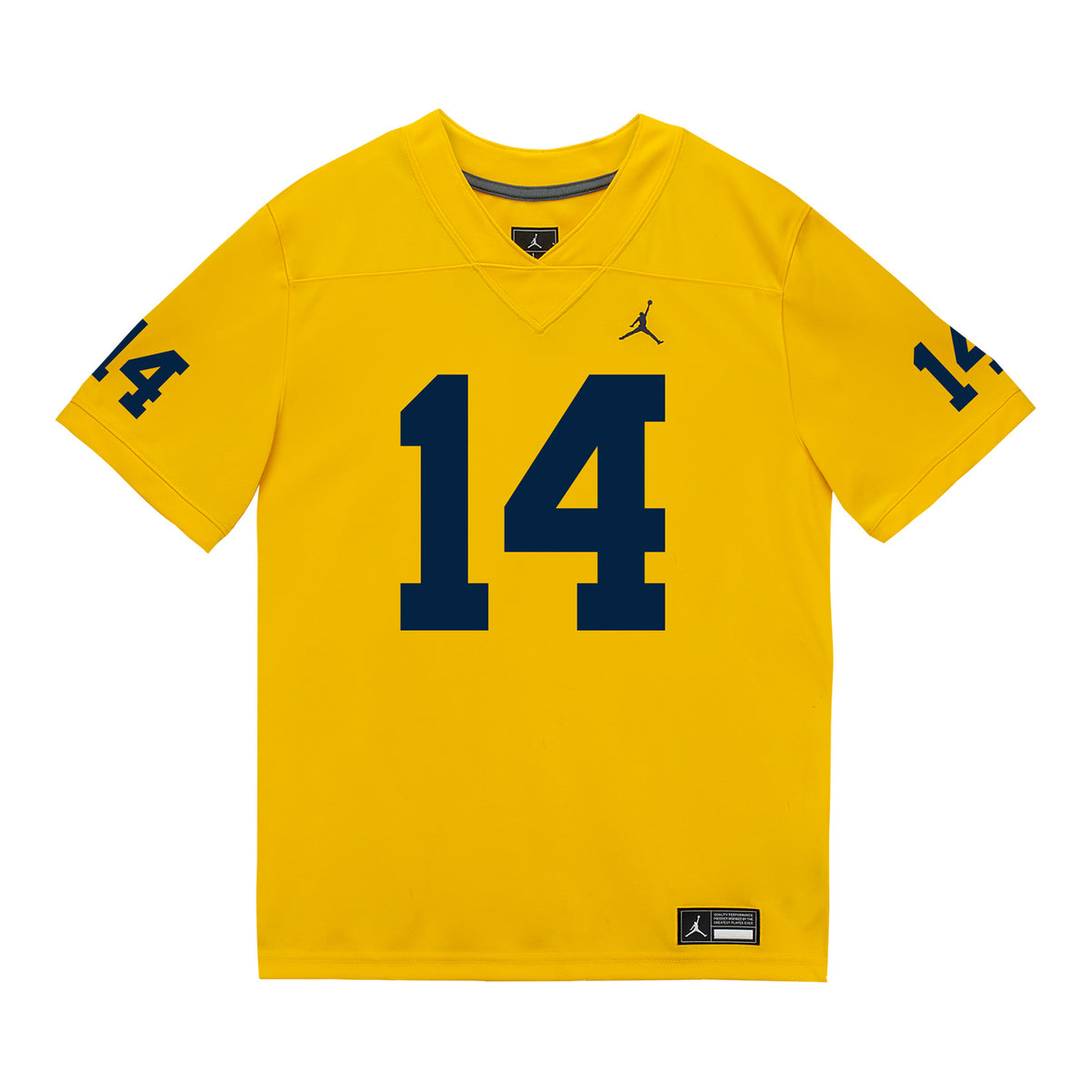 Michigan Wolverines #14 Carter Meadows Student Athlete Maize Football Jersey