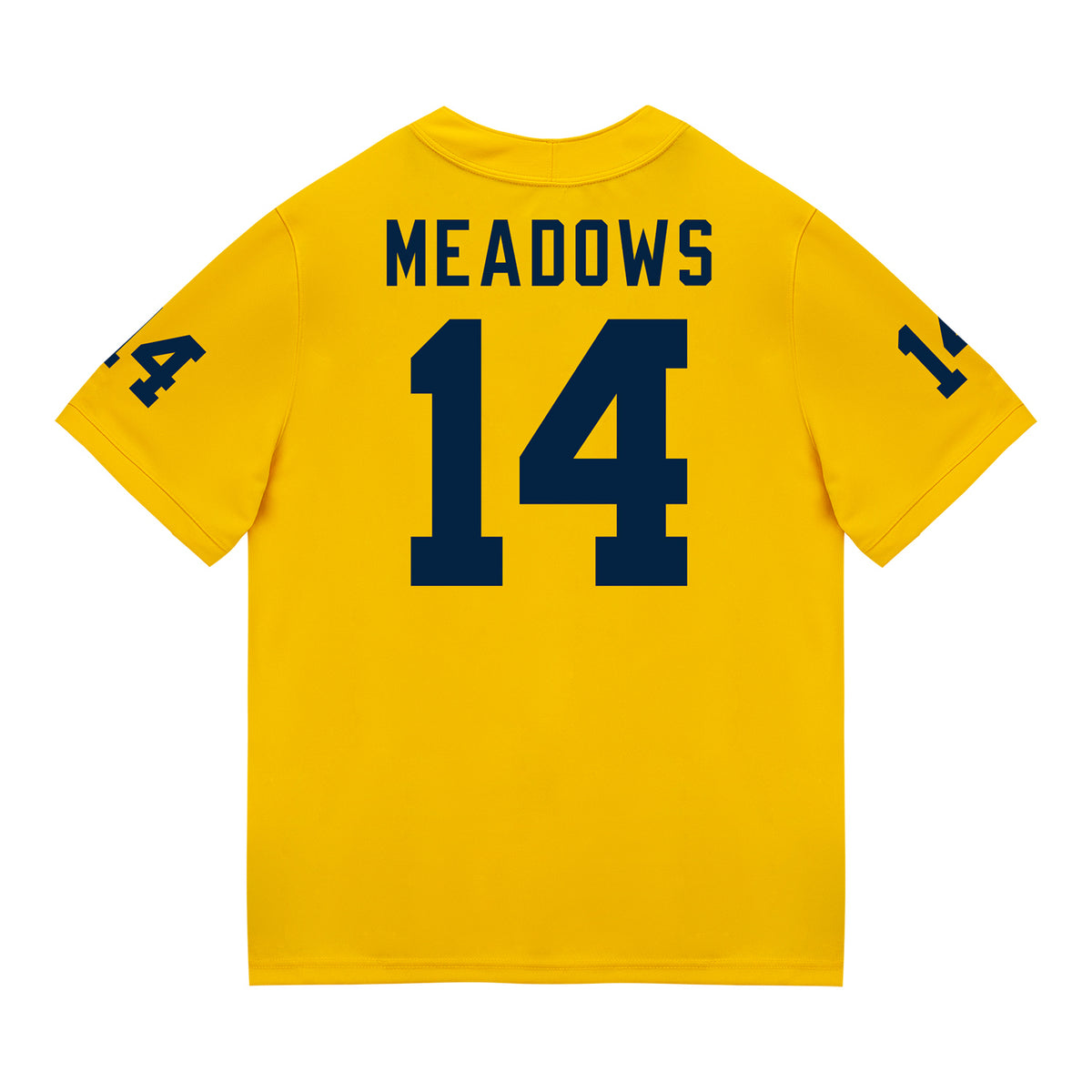 Michigan Wolverines #14 Carter Meadows Student Athlete Maize Football Jersey