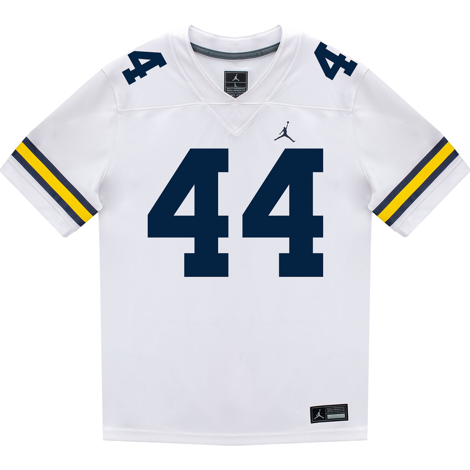 Michigan Wolverines #44 Damon Payne Student Athlete White Football Jersey - Front View
