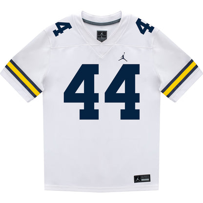 Michigan Wolverines #44 Damon Payne Student Athlete White Football Jersey - Front View
