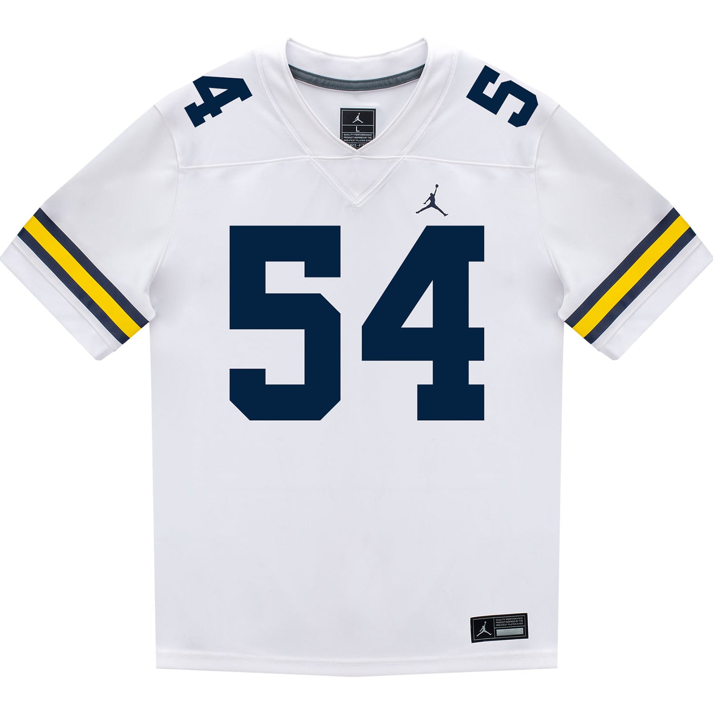 Michigan Wolverines #54 Deyvid Palepale Student Athlete White Football Jersey - Front View