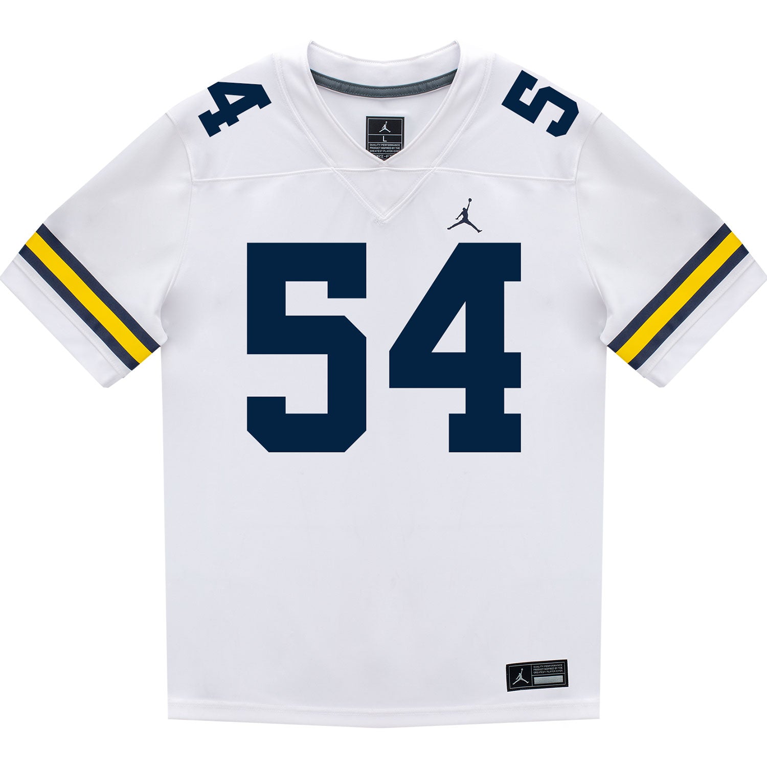 Michigan Wolverines #54 Deyvid Palepale Student Athlete White Football Jersey - Front View