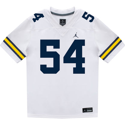 Michigan Wolverines #54 Deyvid Palepale Student Athlete White Football Jersey - Front View