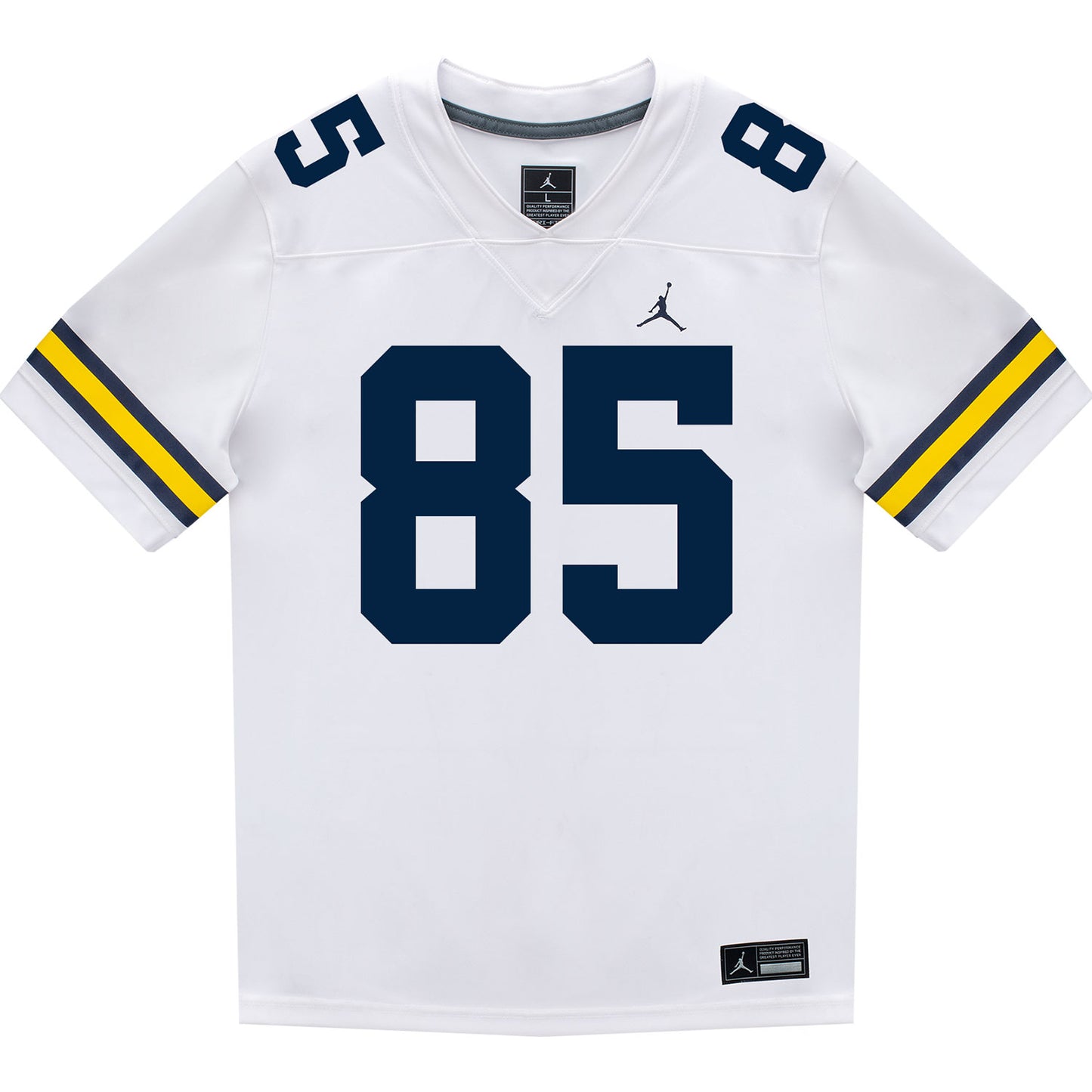 Michigan Wolverines #85 Ted Hammond Student Athlete White Football Jersey - Front View