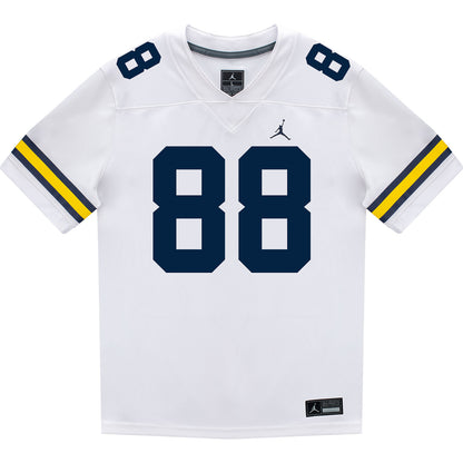Michigan Wolverines #88 Lugard Edokpayi Student Athlete White Football Jersey - Front View