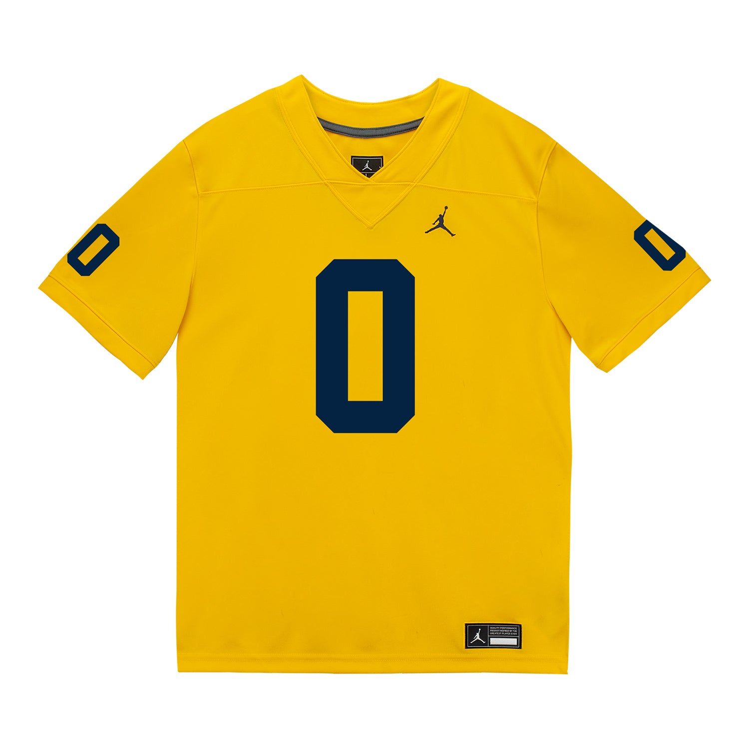 Michigan Wolverines #0 Tre Williams Student Athlete Maize Football Jersey - Front View