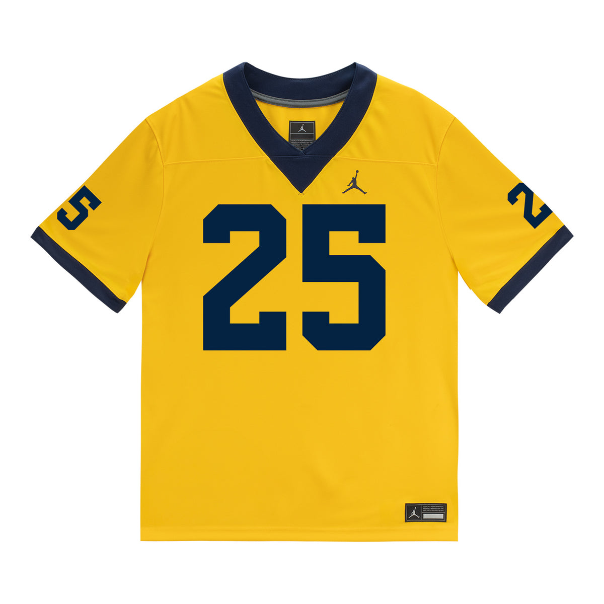 Michigan Wolverines #25 Micah Ka'apana Student Athlete Maize Football Jersey - Front View