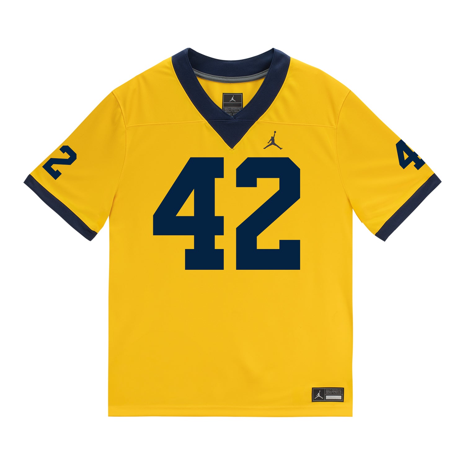 Michigan Wolverines #42 Jalen Hoffman Student Athlete Maize