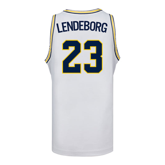 Michigan Wolverines #23 Yaxel Lendeborg White Basketball Jersey