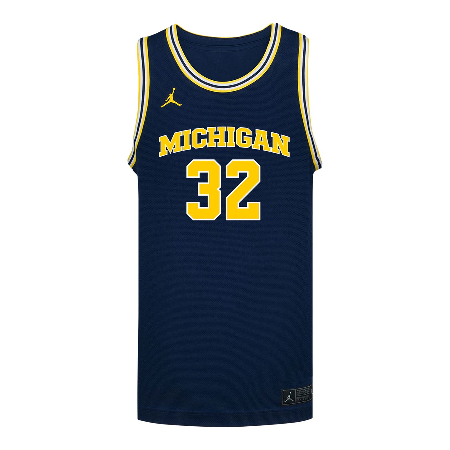 Michigan Wolverines #32 Malick Kordel Student Athlete Blue Basketball Jersey - Front View