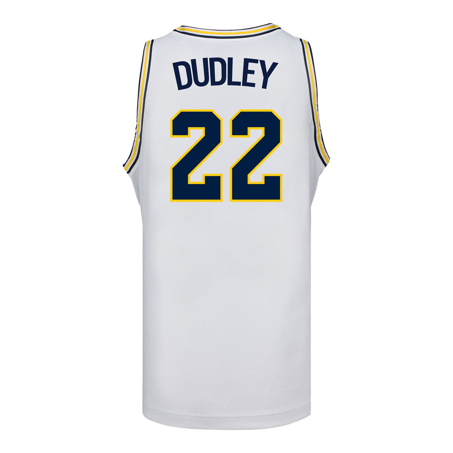 Michigan Wolverines #22 Kendall Dudley Student Athlete White Women's Basketball Jersey - Back View