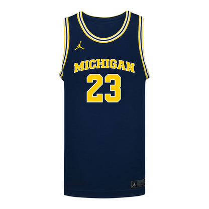 Michigan Wolverines #23 Ciara Byars Student Athlete Blue Women's Basketball Jersey - Front View