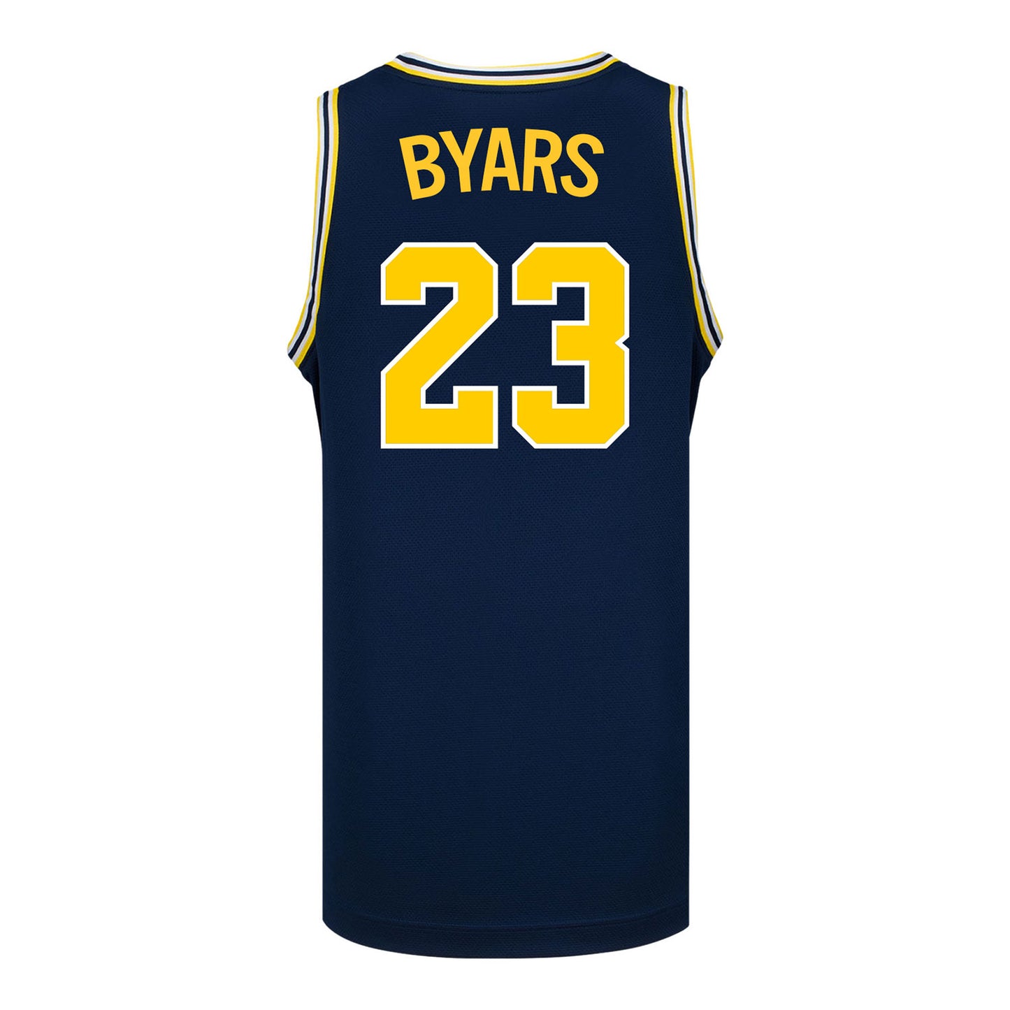 Michigan Wolverines #23 Ciara Byars Student Athlete Blue Women's Basketball Jersey - Back View