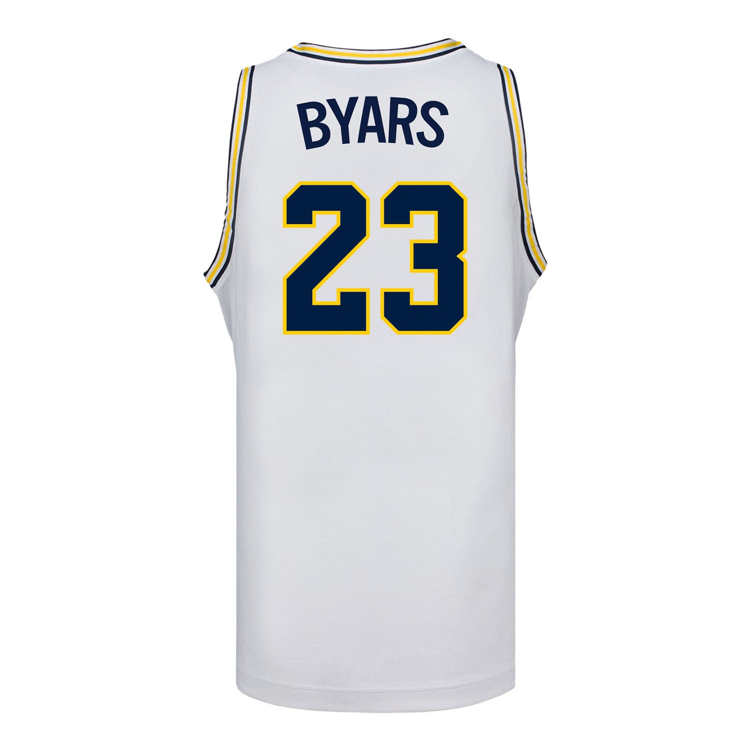 Michigan Wolverines #23 Ciara Byars Student Athlete White Women's Basketball Jersey - Back View