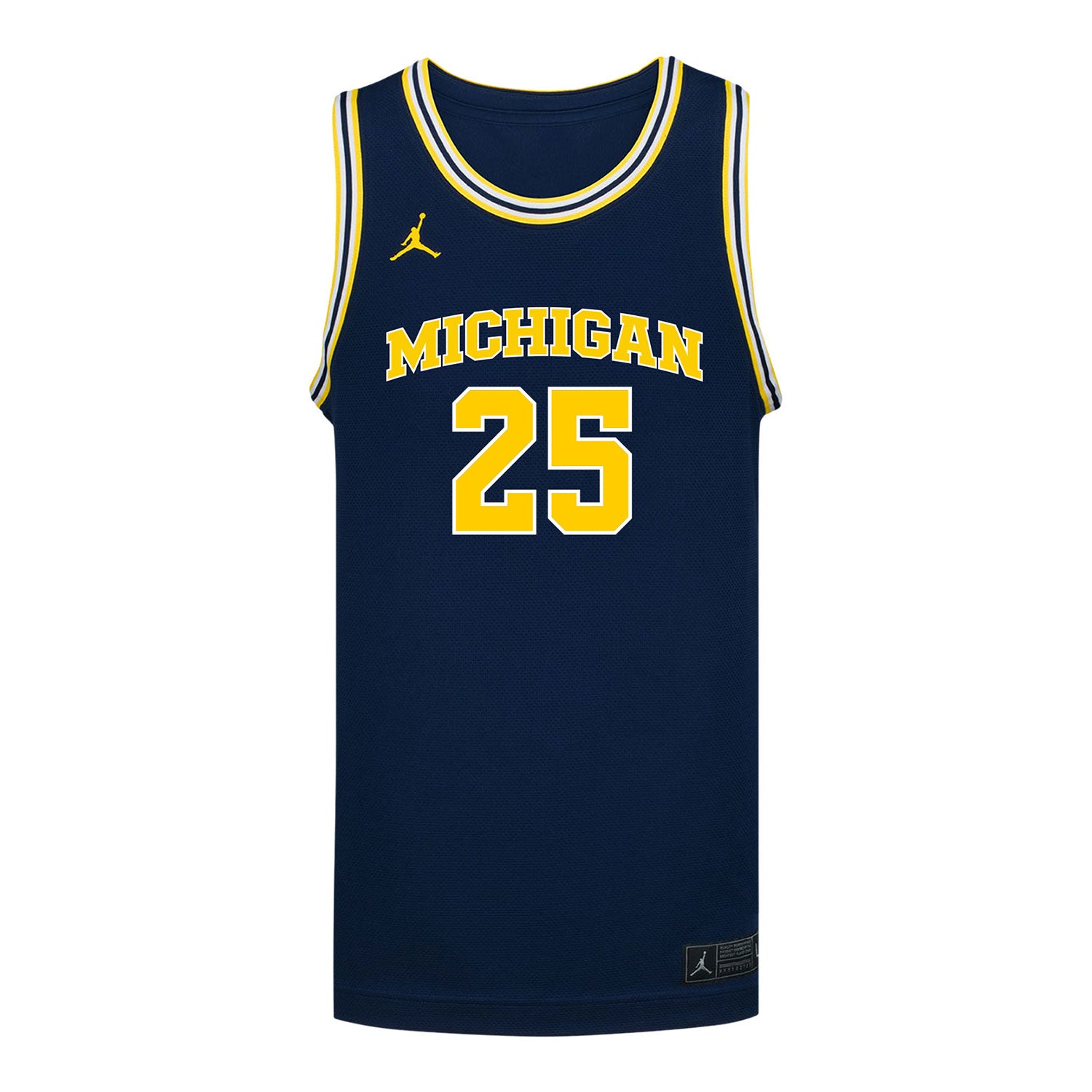 Michigan Wolverines #25 McKenzie Mathurin Student Athlete Blue Women's Basketball Jersey - Front View