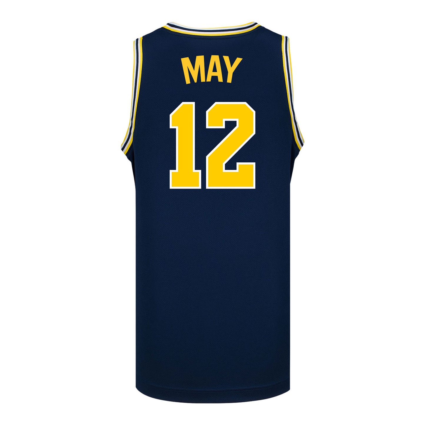 Michigan Wolverines #12 Charley May Student Athlete Blue Basketball Jersey