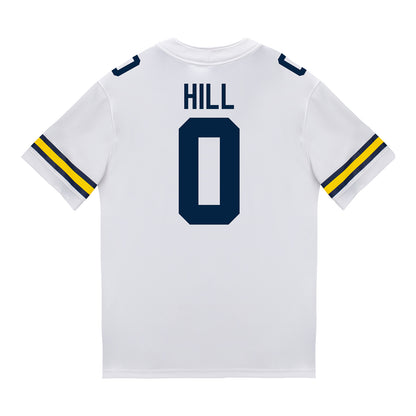 Michigan Wolverines #0 Jyaire Hill Student Athlete White Football Jersey
