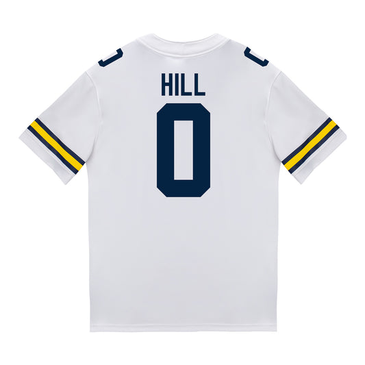 Michigan Wolverines #0 Jyaire Hill Student Athlete White Football Jersey