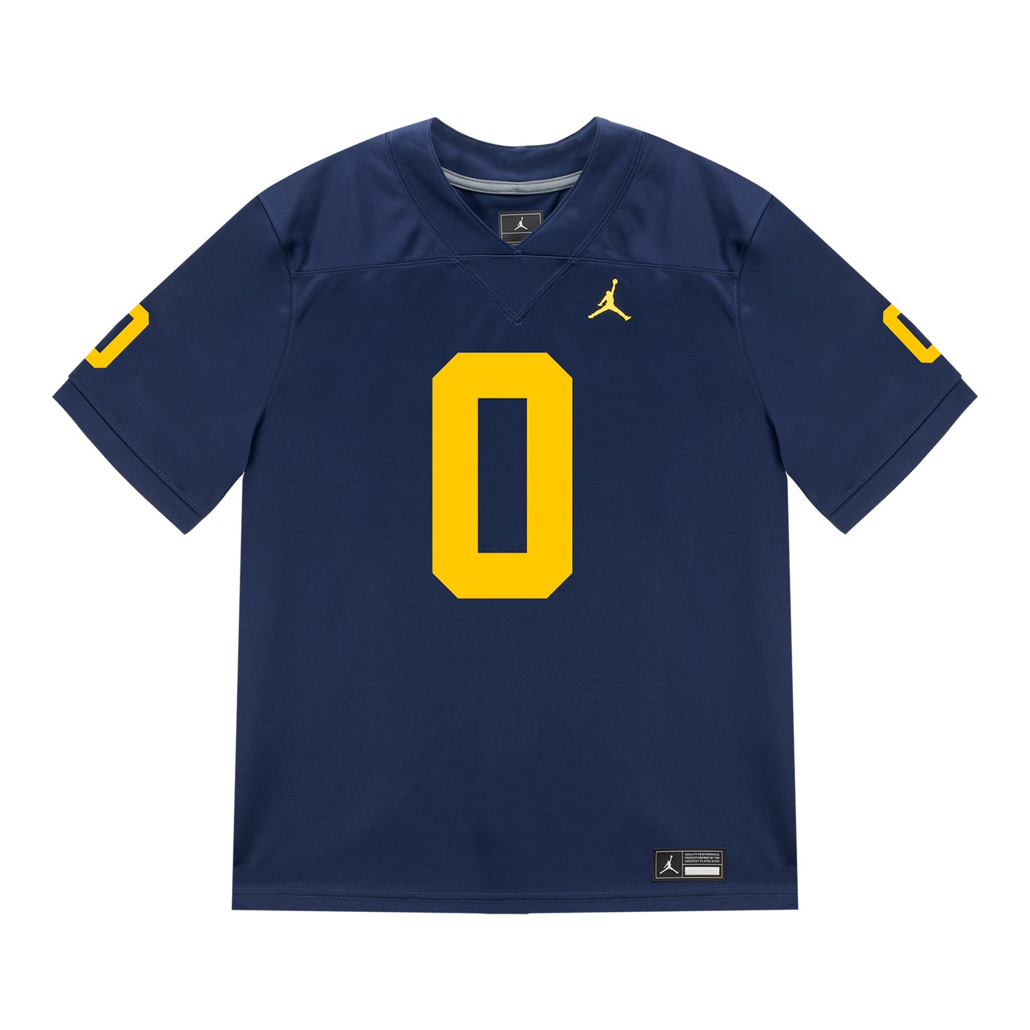 Michigan Wolverines #0 Kendrick Bell Student Athlete Blue Football Jersey - Front View