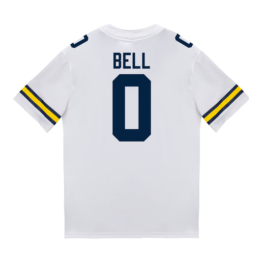 Michigan Wolverines #0 Kendrick Bell Student Athlete White Football Jersey