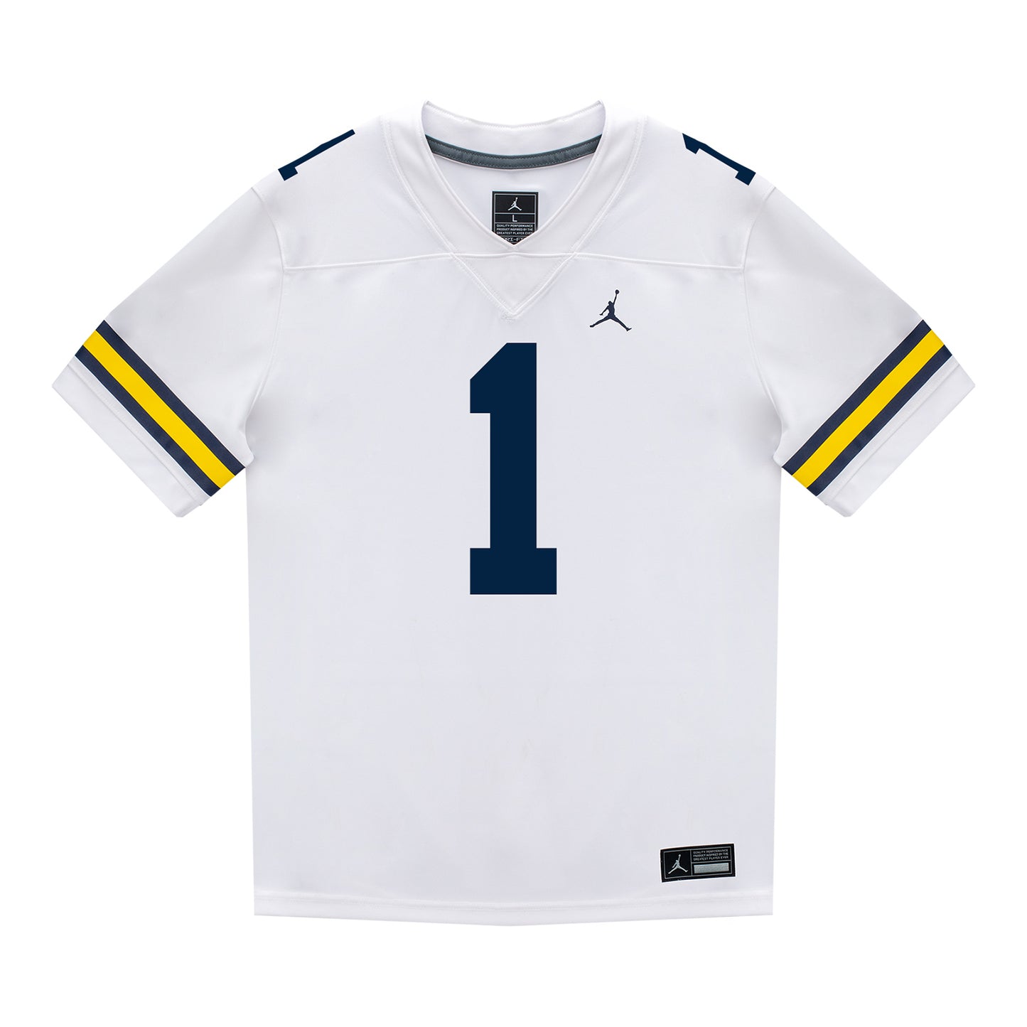 Michigan Wolverines #1 Rod Moore Student Athlete White Football Jersey