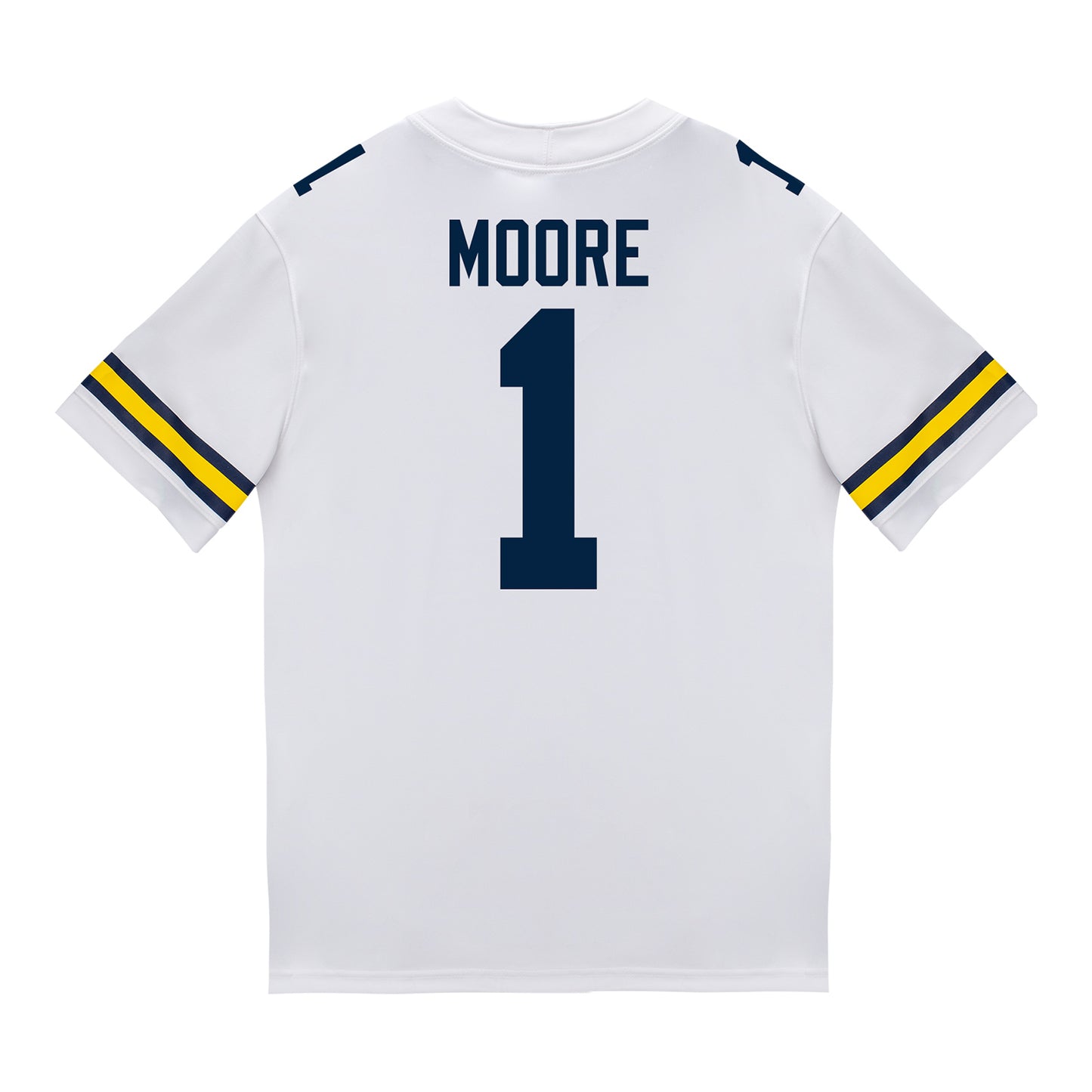 Michigan Wolverines #1 Rod Moore Student Athlete White Football Jersey