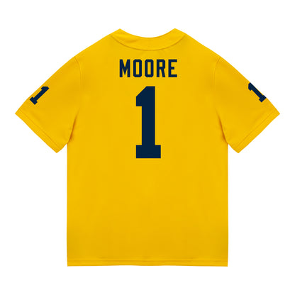 Michigan Wolverines #1 Rod Moore Student Athlete Maize Football Jersey