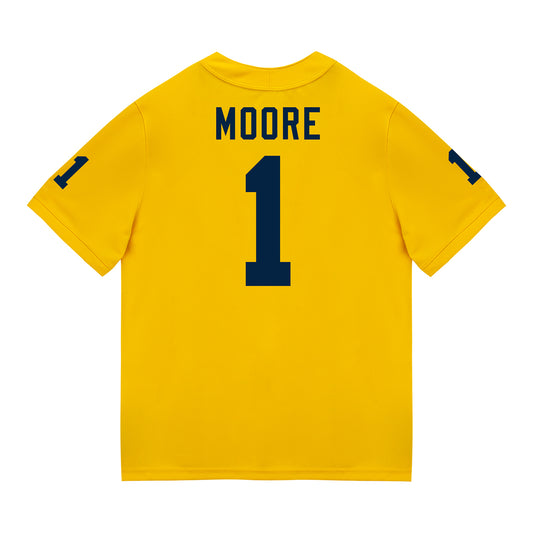 Michigan Wolverines #1 Rod Moore Student Athlete Maize Football Jersey
