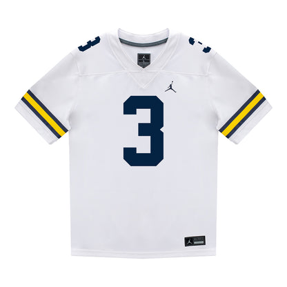 Michigan Wolverines #3 Smith Snowden Student Athlete White Football Jersey
