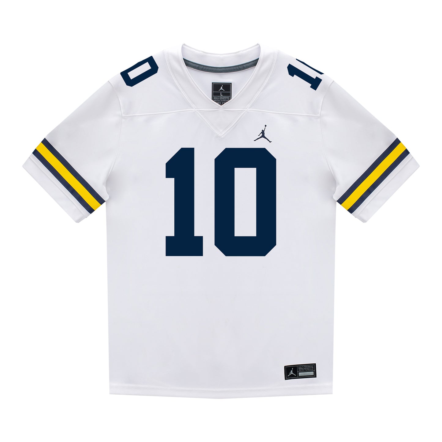 Michigan Wolverines #10 Jaime Ffrench Student Athlete White Football Jersey