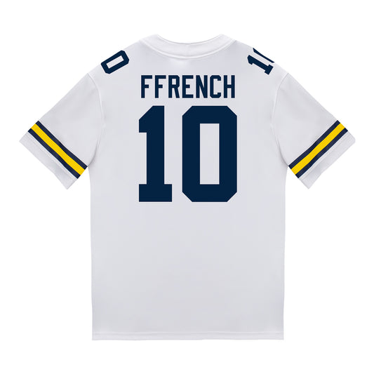 Michigan Wolverines #10 Jaime Ffrench Student Athlete White Football Jersey